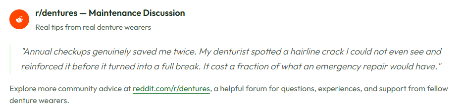 denture maintenance discussion